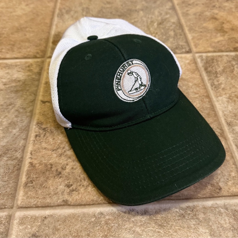 Imperial‎ Pinehurst Resort Golf Hat Green White Mesh Trucker Putter Boy